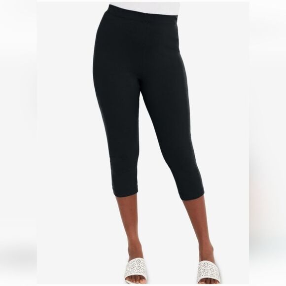 Everyday Stretch Cotton Capri Legging by Jessica London sz 22/24 - Picture 1 of 3